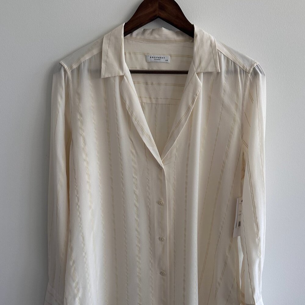 Equipment 100% silk camp collar blouse